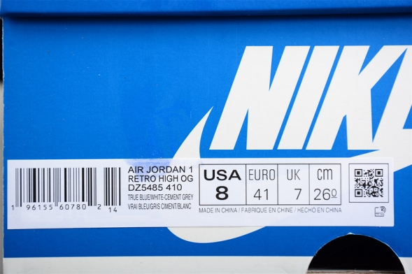 Nike Air Jordan 1 High OG True Blue DZ5485-410 