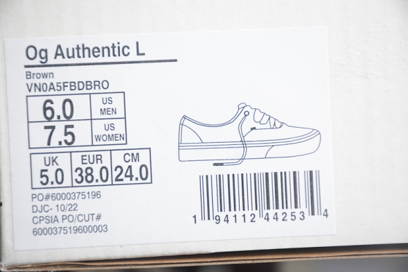 Vans Authentic  VN0A5FBDBRO 