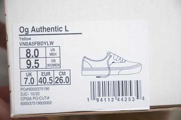 Vans Authentic VN0A5FBDYLW 