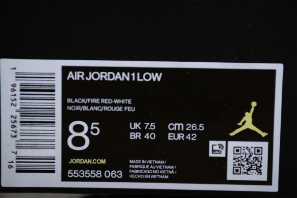 Nike Air Jordan 1 low White Toe 553558-063 