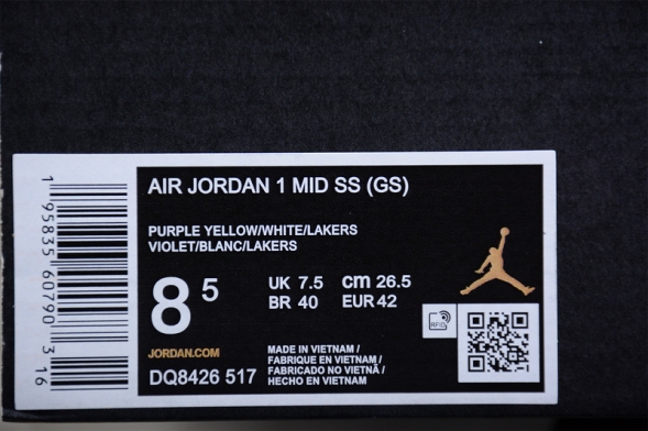 Nike Air Jordan 1 Mid Lakers DQ8426-517 